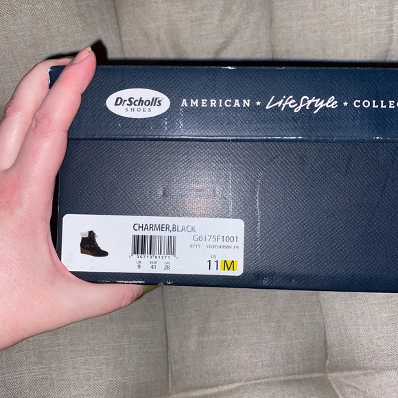 DR SCHOLL’S CHARMER SIZE 11 BLACK COZY CUTE WEDGE BOOT NEW - Picture 2 of 4